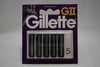 Gillette GII / TRAC II  ORIGINAL (VERSION 1972) RAZOR BLADE REFILLS, 5 CARTRIDGES (1 PACK)