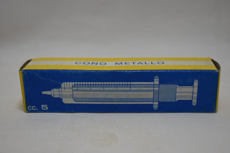 OPTIMA (Fortuna W.G.Co) GLASS HYPODERMIC SYRINGE (LUER-LOCK tip) with interchangeable components / Reusable / Γυάλινη Σύριγγα με μεταλλικό σύνδεσμο ασφαλείας, επαναχρησιμοποιήσιμη 5 c.c.