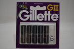 Gillette GII / TRAC II ORIGINAL (VERSION 1972) RAZOR BLADE REFILLS, 5 CARTRIDGES (1 PACK) Χ 30 pieces (PACK)