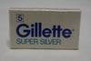 Gillette SUPER SILVER (5) STAINLESS STEEL BLADES Platinum hardened edges Χ 30 pieces (PACK)