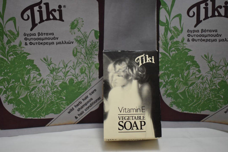 TiKi VEGETABLE SOAP WITH Vitamin E (VERSION 1982) FOR DRY AND DELICATE SKIN / Φυτικό Σαπούνι με Βιταμίνη Ε για Ξηρές και Ευαίσθητες Επιδερμίδες 135 gr 4.7 OZ.