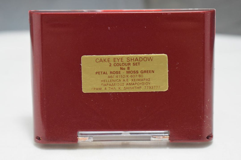 SEVENTEEN 17 COSMETICS CAKE EYE SHADOW DUO (No 8 PETAL ROSE - MOSS GREEN) / Συμπαγής Διπλή Σκιά Ματιών -  (COLLECTION 8) -  Σε Απόχρωση (Ροζ - Βαθύ Πράσινο) 4 g.
