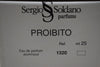 SERGIO SOLDANO PROIBITO (VERSION DE 1991) ORIGINAL FOR LADIES / PER DONNE EAU DE PARFUM ATOMISEUR 25 ml 0.85 FL.OZ – (FULL  90%)