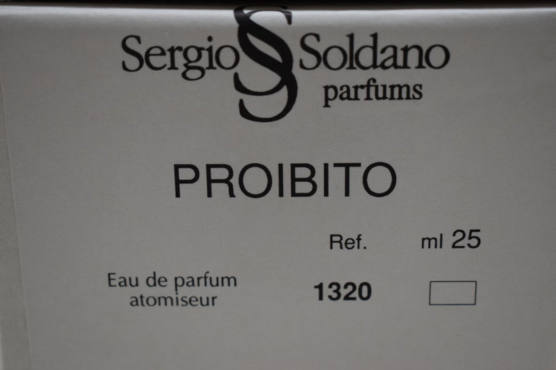 SERGIO SOLDANO PROIBITO (VERSION DE 1991) ORIGINAL FOR LADIES / PER DONNE EAU DE PARFUM ATOMISEUR 25 ml 0.85 FL.OZ – (FULL  90%)