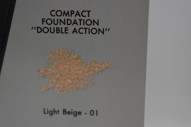 FASHION BAZAAR COMPACT FOUNDATION "DOUBLE ACTION" / Συμπαγές Μέικ απ Διπλής Δράσης σε Απόχρωση (LIGHT BEIGE - ΑΝΟΙΚΤΟ ΜΠΕΖ) 17 g.