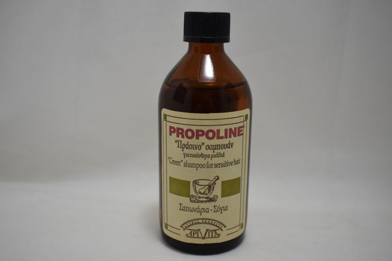 PROPOLINE GREEN SHAMPOO SAPONARIA / SOYBEAN (VERSION 1983) FOR SENSITIVE HAIR / ΠΡΑΣΙΝΟ ΣΑΜΠΟΥΑΝ ΣΑΠΩΝΑΡΙΑΣ / ΣΟΓΙΑΣ για Ευαίσθητα Μαλλιά 200 ml 6.7 FL.OZ.