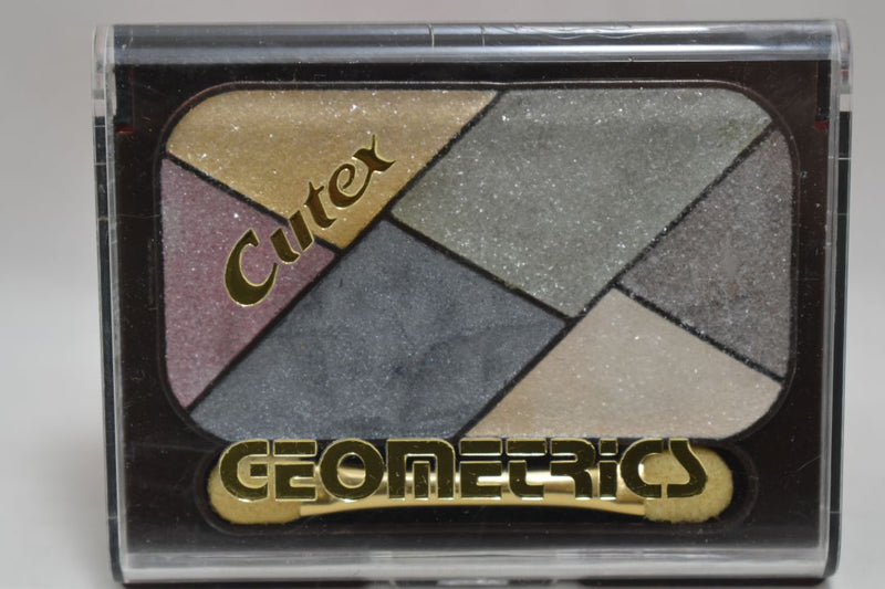 Cutex (Chesebrough Pond's Inc) GEOMETRICS Six Eye Shadow Color Cream Fixing No 16 / 6 Σκιές Ματιών σε Πούδρα (Ανοικτό Βιολετί - Σομόν - Ροζ - Μπλε Ανοικτό και Δύο Γκρι) με Γεωμετρικά Σχήματα.