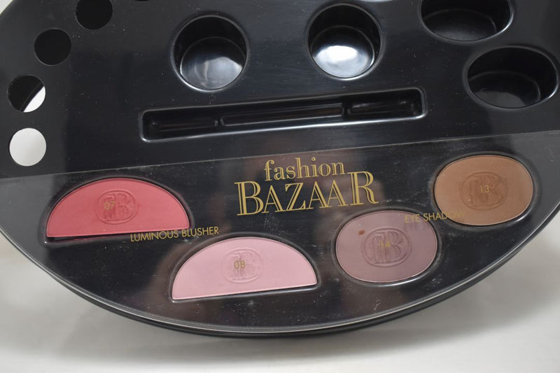 FASHION BAZAAR  KIT MAKE-UP 2 EYE SHADOW (13-HOT BROWN + 14-FALL PLUM) + 2 LUMINOUS BLUSH (07-PURPLE BERRY + 08-PINK PERLAIT / 2 ΣΚΙΕΣ ΜΑΤΙΩΝ Σε απόχρωση (Καυτό Καφέ + Φθινοπωρινό Δαμασκηνί) 6 g + 2 ΦΩΤΕΙΝΑ ΡΟΥΖ (Μωβ Μούρου + Ροζ Περλέ) 8 g - Tester.
