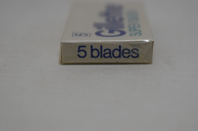 Gillette SUPER SILVER (5) STAINLESS STEEL BLADES Platinum hardened edges Χ 30 pieces (PACK)