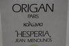 "HESPERIA" - JEAN MENOUNOS ORIGAN (VERSION 1972) COLOGNE POUR FEMME / FOR WOMEN 100 ml 3.4 FL.OZ.