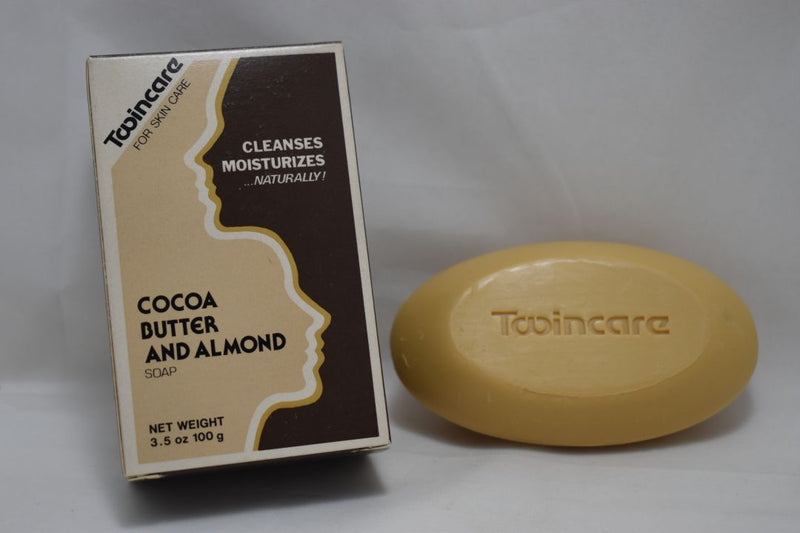 TWINCARE SOAP COCOA BUTTER AND ALMOND FOR SKIN CARE CLEANSES MOISTURIZES NATURALLY (VERSION 1981) / Σαπούνι με Βούτυρο κακάο και Αμύγδαλο για την Περιποίηση του Δέρματος Καθαρίζει και Ενυδατώνει Φυσικά 100 g 3.5 OZ.