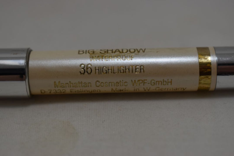 MANHATTAN COSMETICS BIG SHADOW WATERPROOF / Μολύβι Χονδρό, Διπλής Δράσης,  Ματιών και Σκιάς ταυτόχρονα, Αδιάβροχο, σε Απόχρωση (Νο 36 - HIGHLIGHTER - Λευκό).