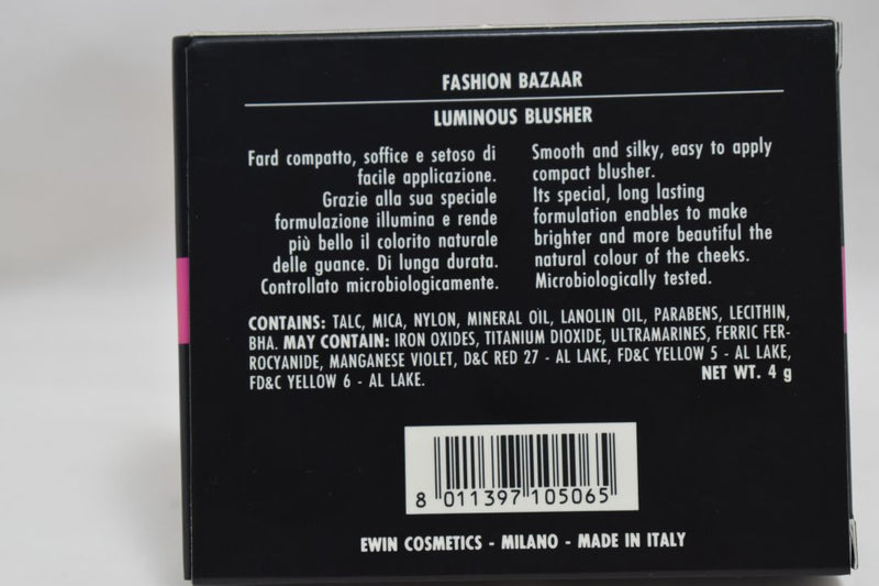 FASHION BAZAAR LUMINOUS BLUSHER / FARD A JOUES / Φωτεινό ΡΟΥΖ σε Απόχρωση (DEEP BRONZE - Βαθύ Μπρούτζινο) 4 g.