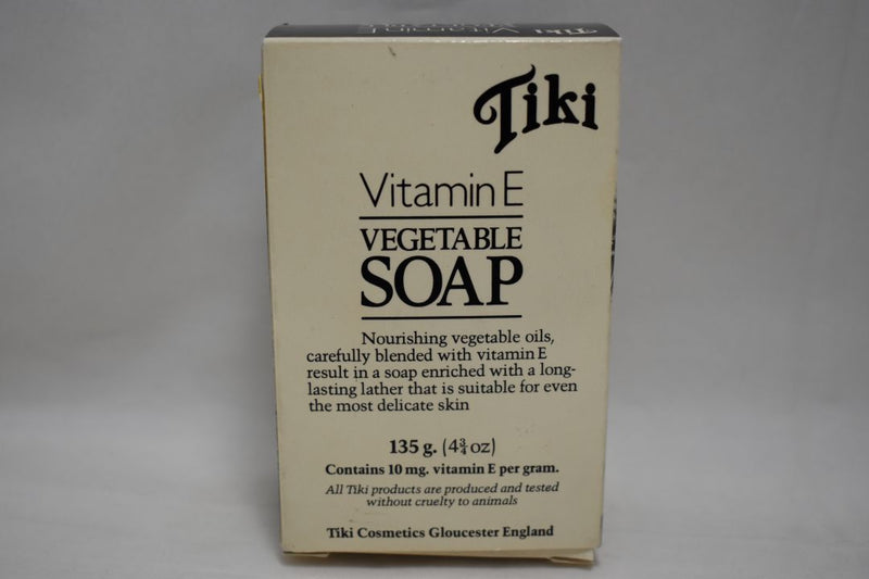 TiKi VEGETABLE SOAP WITH Vitamin E (VERSION 1982) FOR DRY AND DELICATE SKIN / Φυτικό Σαπούνι με Βιταμίνη Ε για Ξηρές και Ευαίσθητες Επιδερμίδες 135 gr 4.7 OZ.