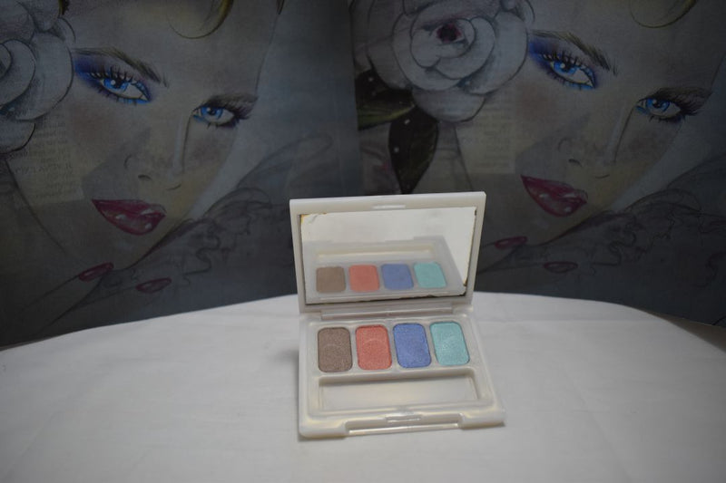 SEVENTEEN 17 COSMETICS CAKE EYESHADOW SUPER IRIDESCENT (PALETTE No 55 -  SPLASH COLORS) / Συμπαγής Τετραπλή Σκιά Ματιών, Σούπερ Ιριδίζουσα -  (COLLECTION 55) -  Σε Απόχρωση (Μπεζ - Κοραλλί - Γαλάζιο - Πράσινο) 8 g.
