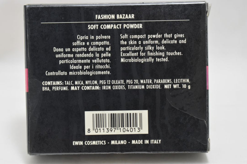 FASHION BAZAAR SOFT COMPACT POWDER / Μαλακή Συμπαγής Σκόνη σε Απόχρωση (IVORY BEIGE - Ιβουάρ Μπεζ) 10 g.