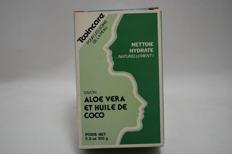 TWINCARE SOAP ALOE VERA AND COCONUT OIL FOR SKIN CARE CLEANSES MOISTURIZES NATURALLY (VERSION 1981) / Σαπούνι με Αλόη Βέρα και Λάδι Καρύδας για την Περιποίηση του Δέρματος Καθαρίζει και Ενυδατώνει Φυσικά 100 g 3.5 OZ.