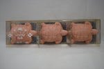 WOLFF GIFT BOX (COUNTRY FAIR) SOAP TURTLE SCENTED COLOR PINK 3 PCS (VERSION 1981) / Συσκευασία Δώρου (Υπαίθρια Γιορτή) από Αρωματισμένα Σαπούνια - 3 Τεμάχια - σε σχήμα Χελώνας, Χρώματος Ροζ, 152 gr 5.0 OZ.