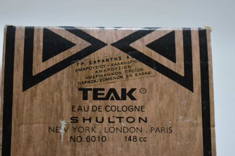 SHULTON TEAK (VERSION 1965) FOR MEN / POUR HOMME EAU DE COLOGNE 148 ml 5.0 FL.OZ – jumbo !!!