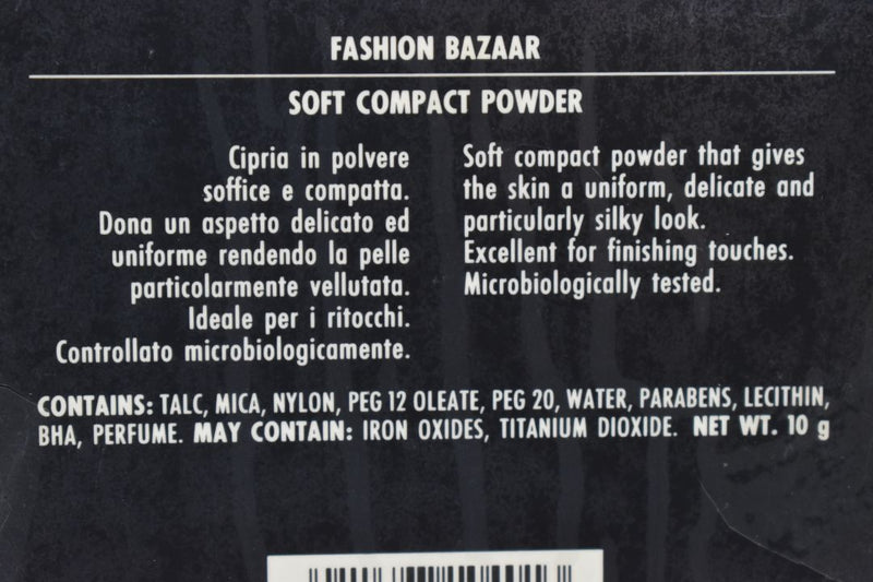 FASHION BAZAAR SOFT COMPACT POWDER / Μαλακή Συμπαγής Σκόνη σε Απόχρωση (IVORY BEIGE - Ιβουάρ Μπεζ) 10 g.