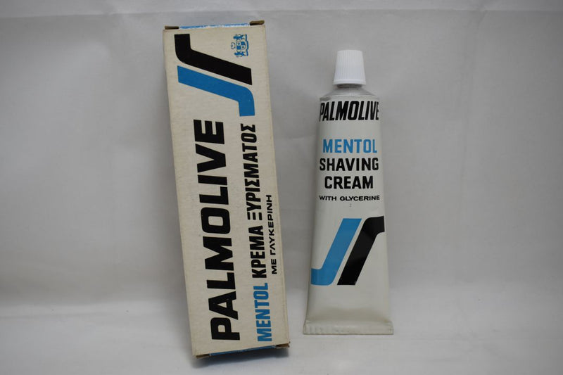 PALMOLIVE SHAVING CREAM MENTOL WITH GLYCERINE (VERSION 1978) / ΚΡΕΜΑ ΞΥΡΙΣΜΑΤΟΣ ΜΕΝΤΟΛ ΜΕ ΓΛΥΚΕΡΙΝΗ 80 gr 2.8 FL.OZ.