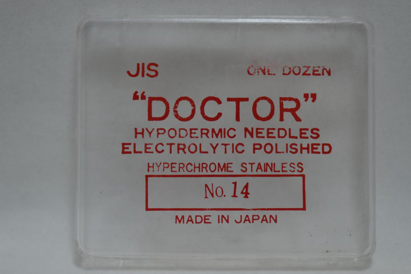 STAINLESS STEEL NEEDLES FOR HYPODERMIC INJECTION ELECTROLYTIC POLISHED (18% CHROME 8% NICKEL) No 14 ONE DOZEN / ΒΕΛΟΝΕΣ ΓΙΑ ΥΠΟΔΕΡΜΙΚΗ ΕΝΕΣΗ ΑΠΟ ΑΝΟΞΕΙΔΩΤΟ ΑΤΣΑΛΙ ΗΛΕΚΤΡΟΛΥΤΙΚΑ ΓΥΑΛΙΣΜΕΝΟ (18% ΧΡΩΜΙΟ 8% ΝΙΚΕΛΙΟ) No 14 Μια Ντουζίνα (Δωδεκάδα).