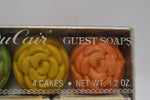 DuCAIR GIFT BOX (VERSION 1981) 3 PERFUMED BATH CUBES AND 4 GUEST SOAPS / Συσκευασία Δώρου  από 3 Αρωματισμένους κύβους Μπάνιου NET WT. 4.5 OZ,  και 4 Σαπούνια διαφορετικών χρωμάτων, σε σχήμα Μπουμπούκι Τριαντάφυλλου, 1.2  OZ.