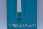 Gillette 3 PIECE RAZOR WHITE HANDLE TECH IN ORIGINAL BLISTER (VERSION 1977) NICKEL PLATED + SUPER SILVER (5) STAINLESS STEEL BLADES Platinum hardened edges