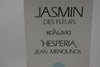 "HESPERIA" - JEAN MENOUNOS JASMIN DES FLEURS (VERSION 1962) COLOGNE POUR FEMME / FOR WOMEN 100 ml 3.4 FL.OZ.