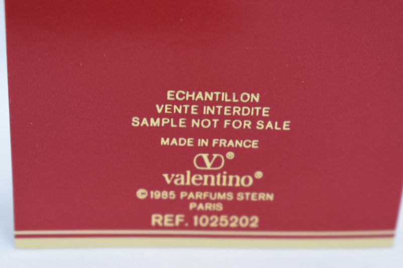 VALENTINO BY VALENTINO "V" CLASSIC (VERSION 1985) ORIGINAL POUR FEMME / FOR WOMEN EAU DE TOILETTE 2 ml 0.07 FL.OZ - Samples