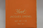 JACQUES GRENEL Yvet FOR LADIES (VERSION 1976) POUR FEMME / FOR WOMEN EAU DE TOILETTE ATOMISEUR 60 ml 2 FL.OZ - (FULL  50%)