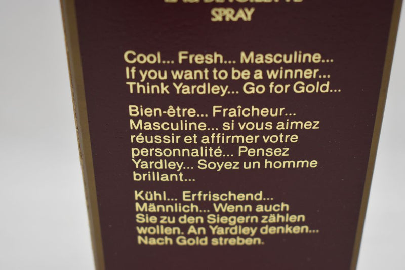YARDLEY GOLD (VERSION 1983) ORIGINAL FOR MEN / POUR HOMME EAU DE TOILETTE SPRAY 125 ml 4.2 FL.OZ.