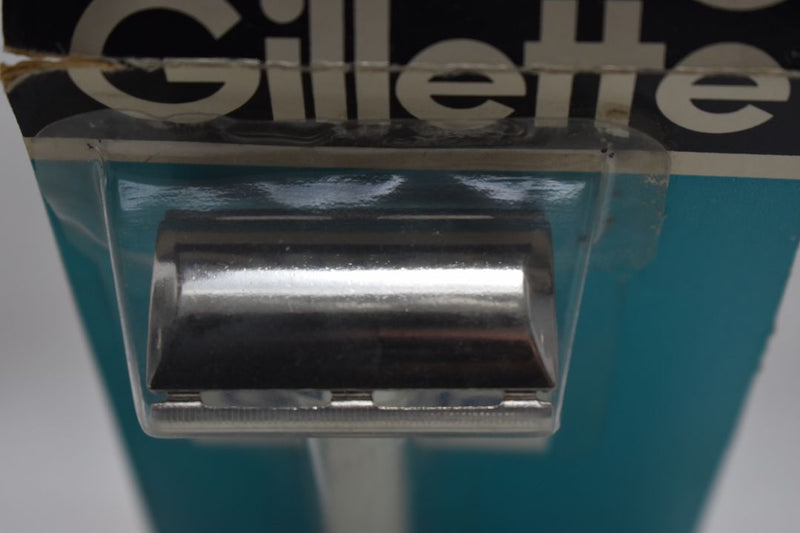 Gillette 3 PIECE RAZOR WHITE HANDLE TECH IN ORIGINAL BLISTER  (VERSION 1977)  NICKEL PLATED / ΜΗΧΑΝΗ ΞΥΡΙΣΜΑΤΟΣ 3 ΤΕΜΑΧΙΩΝ
