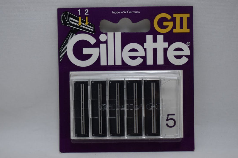 Gillette GII / TRAC II ORIGINAL (VERSION 1972) RAZOR BLADE REFILLS, 5 CARTRIDGES (1 PACK) Χ 30 pieces (PACK)