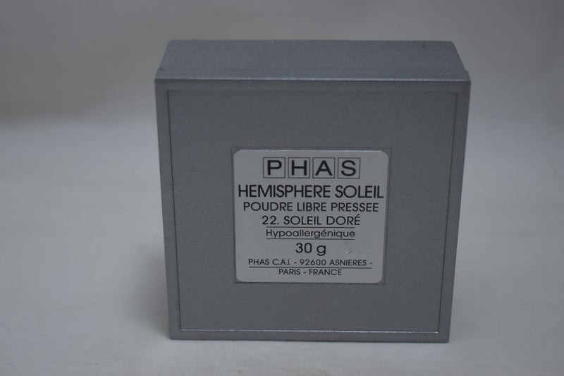 PHAS HYPOALLERGĖNIQUE HEMISPHERE SOLEIL, POUDRE LIBRE PRESSEE - Longue Tenue / PRESSED LOOSE POWDER / Πούδρα  Μεγάλης Διάρκειας, Συμπιεσμένη Χαλαρά, Υποαλλεργική, σε Απόχρωση ( SOLEIL DORE - Χρυσαφένιο του Ήλιου) 30 g.