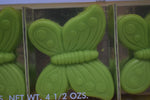 WOLFF GIFT BOX (COUNTRY FAIR) SOAP BUTTERFLY SCENTED COLOR GREEN 4 PCS (VERSION 1981) / Συσκευασία Δώρου (Υπαίθρια Γιορτή) από Αρωματισμένα Σαπούνια - 4 Τεμάχια - σε σχήμα Πεταλούδας, Χρώματος Πράσινου, 137 gr 4.5 OZ.