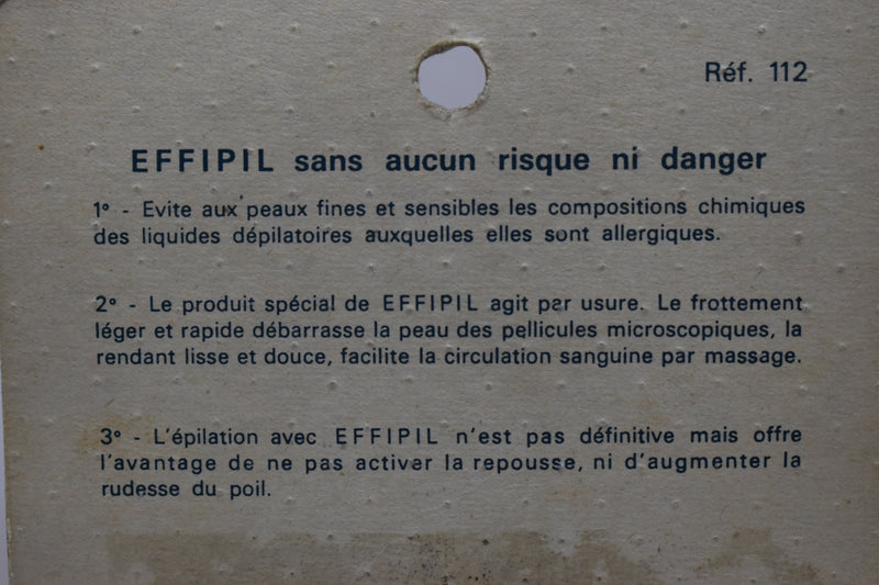 EFFIPIL GANT D'ÉPILATION CORPORELLE EFFACE COMME UNE GOMME / BODY HAIR REMOVAL GLOVE / ΑΠΟΤΡΙΧΩΤΙΚΟ ΓΑΝΤΙ ΣΩΜΑΤΟΣ.