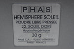 PHAS HYPOALLERGĖNIQUE HEMISPHERE SOLEIL, POUDRE LIBRE PRESSEE - Longue Tenue / PRESSED LOOSE POWDER / Πούδρα  Μεγάλης Διάρκειας, Συμπιεσμένη Χαλαρά, Υποαλλεργική, σε Απόχρωση ( SOLEIL DORE - Χρυσαφένιο του Ήλιου) 30 g.