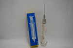 OPTIMA (Fortuna W.G.Co) GLASS HYPODERMIC SYRINGE (LUER-LOCK tip) with interchangeable components / Reusable / Γυάλινη Σύριγγα με μεταλλικό σύνδεσμο ασφαλείας, επαναχρησιμοποιήσιμη 5 c.c. + STAINLESS STEEL NEEDLES / ΒΕΛΟΝΑ No 12