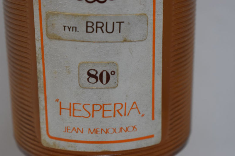 "HESPERIA" - JEAN MENOUNOS  - ΤΥΠΟΥ BRUT 80° - (VERSION 1976) EAU DE COLOGNE POUR HOMME /   FOR MEN 1000 ml 33.3 FL.OZ - jumbo !!!