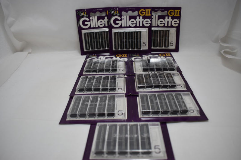 Gillette GII / TRAC II ORIGINAL (VERSION 1972) RAZOR BLADE REFILLS, 5 CARTRIDGES (1 PACK) Χ 10 pieces (PACK)