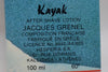 JACQUES GRENEL Kayak (VERSION 1980) POUR HOMME / FOR MEN AFTER SHAVE LOTION 100 ml 3.4 FL.OZ.