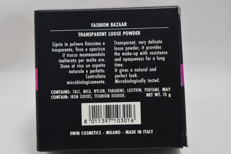 FASHION BAZAAR TRANSPARENT LOOSE POWDER / Διάφανη Πούδρα σε μορφή Σκόνης σε Απόχρωση (NATURAL - ΦΥΣΙΚΟ) 15 g.
