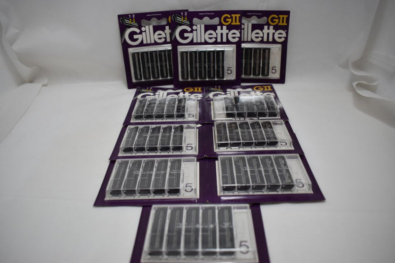 Gillette GII / TRAC II ORIGINAL (VERSION 1972) RAZOR BLADE REFILLS, 5 CARTRIDGES (1 PACK) Χ 10 pieces (PACK)