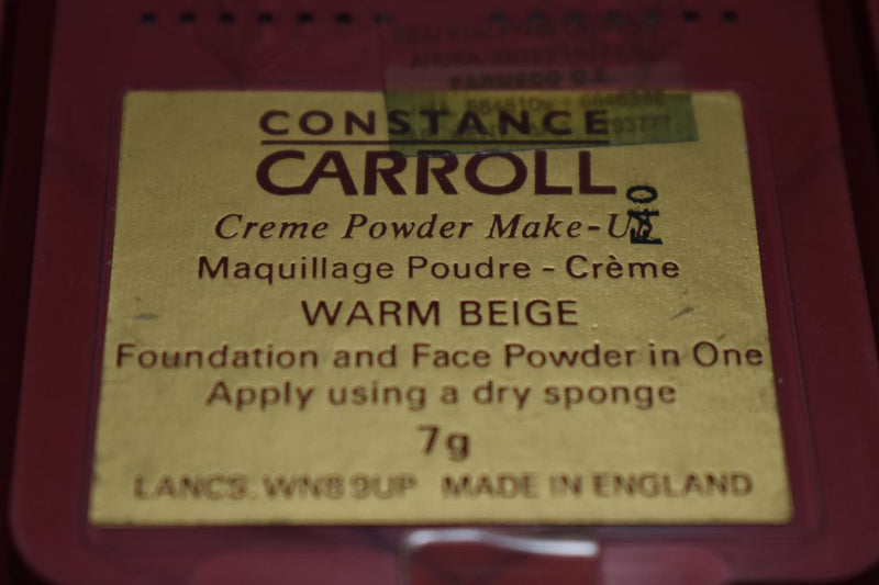 CONSTANCE CARROLL CREME POWDER MAKE-UP / FOUNDATION AND FACE POWDER IN ONE / Μέικ απ και Πούδρα σε ένα = Creme με Απόχρωση (WARM BEIGE - ΖΕΣΤΟ ΜΠΕΖ / ΗΛΙΟΚΑΜΕΝΟ) 7 g.