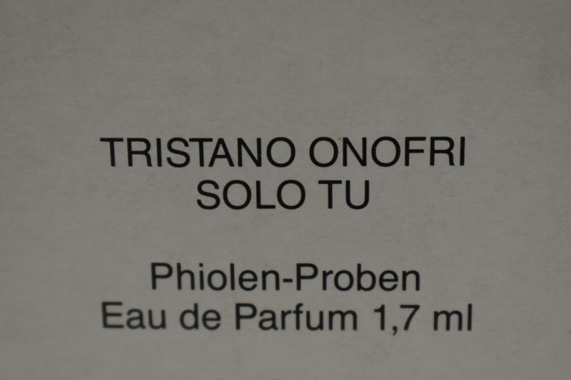 TRISTANO ONOFRI SOLO TU (VERSION 1990) FOR WOMEN / POUR FEMME EAU DE PARFUM 1,7 ml 0.06 FL.OZ - Samples