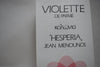 "HESPERIA" - JEAN MENOUNOS VIOLETTE DE PARME (VERSION 1977) COLOGNE POUR FEMME / FOR WOMEN 100 ml 3.4 FL.OZ.