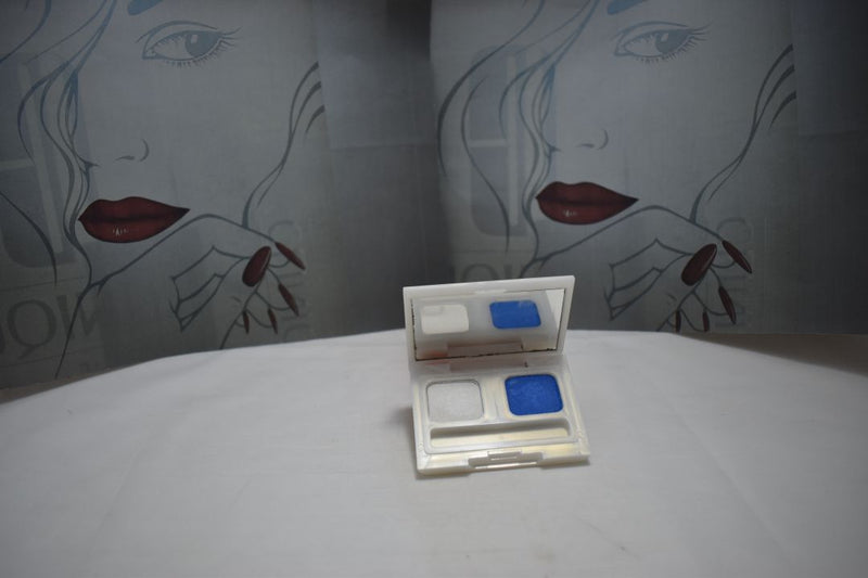 SEVENTEEN 17 COSMETICS CAKE EYESHADOW SUPER IRIDESCENT (No 21 - DUOBLAZE) / Συμπαγής Διπλή Σκιά Ματιών, Σούπερ Ιριδίζουσα -  (COLLECTION 21) -  Σε Απόχρωση (Λευκό - Μπλε) 4.5 g.