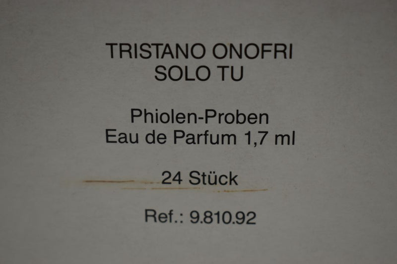 TRISTANO ONOFRI SOLO TU (VERSION 1990) FOR WOMEN / POUR FEMME EAU DE PARFUM 1,7 ml 0.06 FL.OZ - Samples
