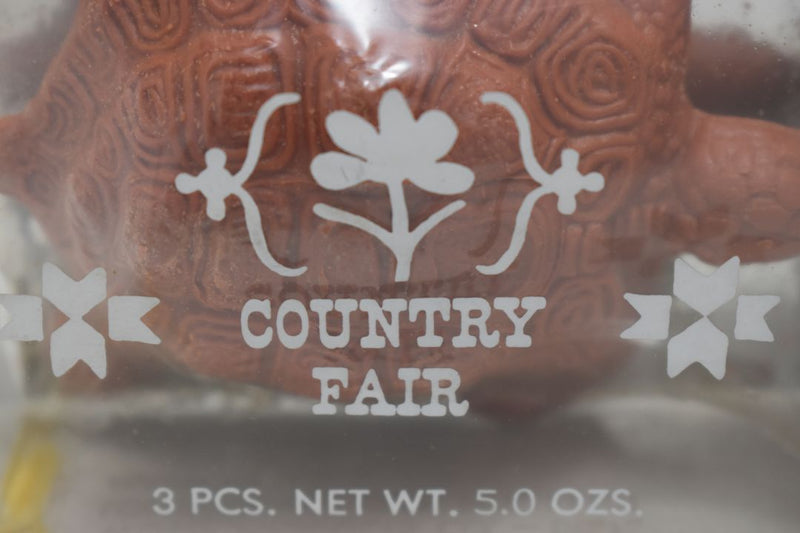 WOLFF GIFT BOX (COUNTRY FAIR) SOAP TURTLE SCENTED COLOR BRICK RED 3 PCS (VERSION 1981) / Συσκευασία Δώρου (Υπαίθρια Γιορτή) από Αρωματισμένα Σαπούνια - 3 Τεμάχια - σε σχήμα Χελώνας, Χρώματος Κεραμιδί, 152 gr 5.0 OZ.